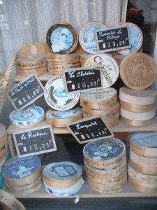 Cheese window at old Cafe Charbon