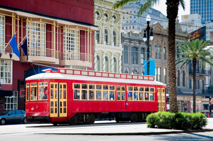 New Orleans Street car on Canal Street