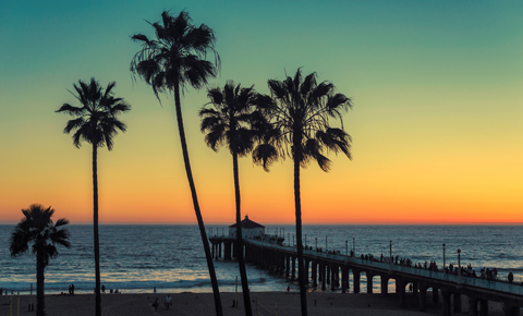 Photo of Santa Monica Beach evening