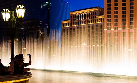 Photo of the fountains at the Bellagio Resort in Las Vegas